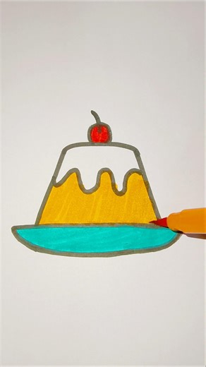 princess pudding 🍮 #drawing #kidsvideo #art #coloring #pudding #barbie #princess #dress