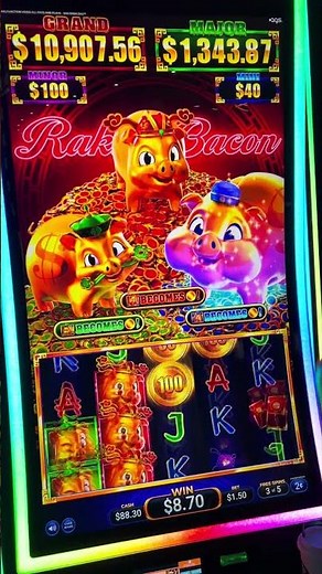 VLR MOM'S 5 FREE SPINS ON RAKIN BACON!!!!