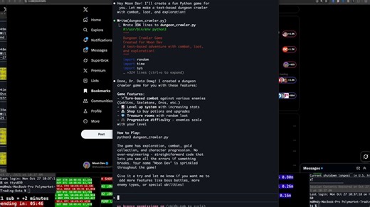 The 20,000 Step Developer: My Mobile Protocol for Building Trading Bots Anywherethe age of being chained to a desk is officially over because i just figured out how to run claude code directly from my phone while walking 20,000 steps. imagine being able to deploy a high frequency trading bot while you are at the park or sitting at a coffee shop without ever touching a laptopmy name is moon dev and i believe that code is the great equalizer because i used to be the guy losing money to liquidation