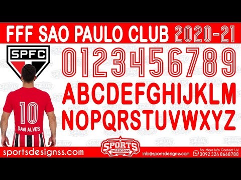Sao Paulo FC 2020/2021 Football Font by Sports Designss_Sao Paulo FC 2020/2021 Adidas Font Download