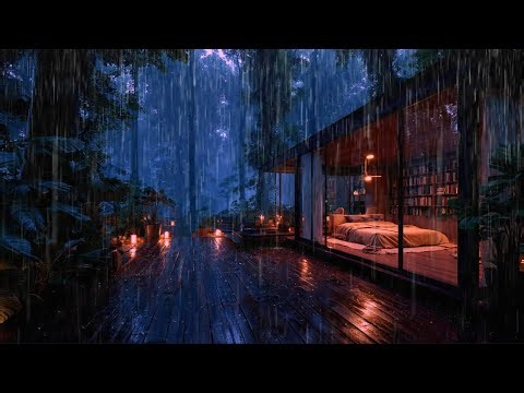 🌧️ Rainforest Cabin Ambience Relaxing Rain Sounds for Deep Sleep & Stress Relief USA