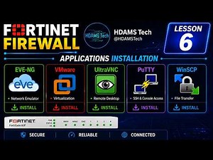 Fortinet Firewall EVE-NG VMware UltraVNC Putty WinSCP Applications Installation Lesson 6 ‪@HDAMSTech‬
