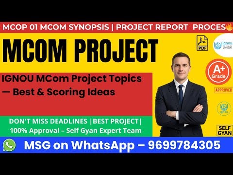 IGNOU MCom Project Topics — Best & Scoring Ideas BY SELF GYAN