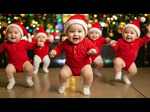 Jingle Bells Baby Funny Christmas Dance 🎅 Holiday Fun | Cute Kids Dancing Celebration