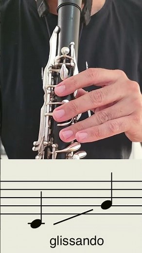 clarinet gliss technique, under the register key #glissando #clarinet #tips #gliss
