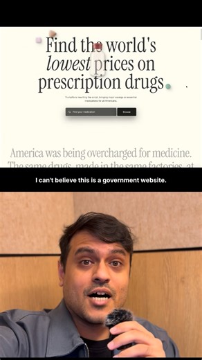 abhinav on Instagram: "This is a government website?? 😳 TrumpRx (built by the National Design Studio) is a US government-backed prescription drug “discount marketplace” website at trumprx.gov that claims to help Americans find much lower prices on certain meds India has had the PMBJP (Pradhan Mantri Janaushadhi Pariyojna) but without the modern direct-to-consumer govt interface that sells the story of “world’s lowest prices / most-favored-nation pricing” as a clickable product. ￼ And that compa