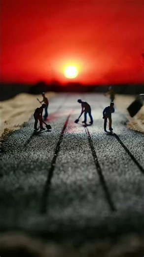 Miniature Road Construction: Tiny Trucks & Workers Build an Epic Highway! 🚧