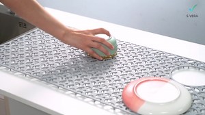 Kohler Sink Mat Non-slip Protector - Grey, 29'' x 14.5'' - Farmhouse Stainless & Porcelain Sink - Splash Guard 24