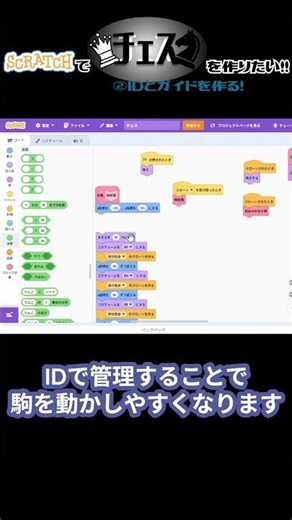 Scratchでチェスを作りたい‼ ②IDとガイドを作る！#スクチェス