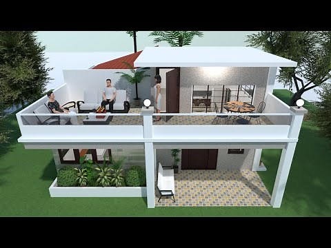Planner 5D Build: Small House Design with High Terrace