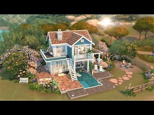 Vibrant Vacation Home For A Family In Tartosa | (no cc) The Sims 4 Speed Build