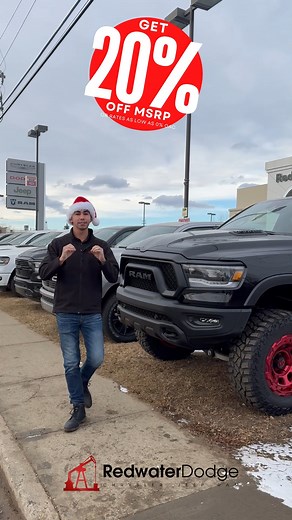 Get up to 20% OFF MSRP on select in-stock New 2023 #RAM1500 DT models exclusively at #RedwaterDodge. That's over $16,000 in MSRP savings on select models! Click to view in-stock models: https://www.redwaterdodge.com/new-ram-1500-redwater-ab *some restrictions apply. See Redwater Dodge for details. | Redwater Dodge