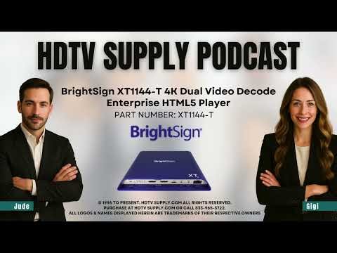 BrightSign XT1144-T 4K Dual Video Decode Enterprise HTML5 Player