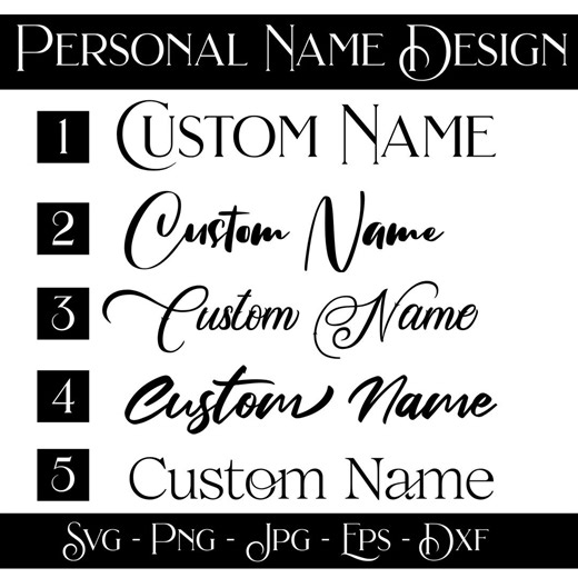 Custom Name SVG Bundle, Multiple Fonts, Ready-to-use Names, Cricut & Laser Cut Files, Digital Download
