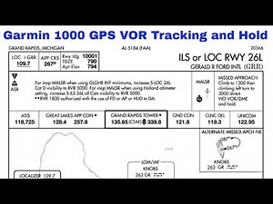 Garmin 1000 GPS VOR Tracking and VOR Hold