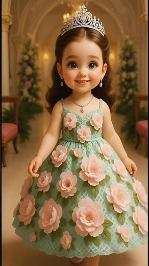 Confident Mini-Model Kids Runway | Premium Floral Princess Dress #shorts