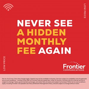 3 comments | See the price for home internet… pay that price for home internet. Without any hidden monthly fees. Period. | Frontier Internet | Facebook