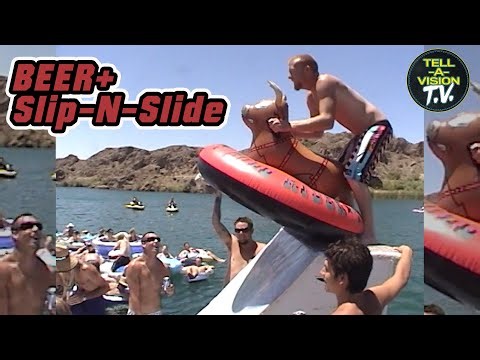 BEER + Slip N Slide = Amazing Fun