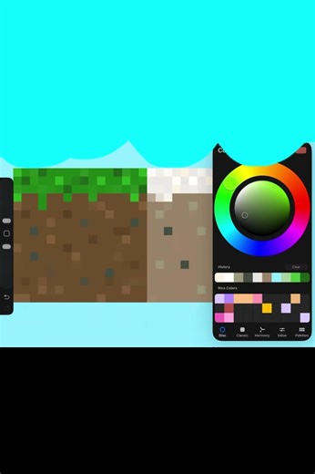 Snowy Grass Block Pixel Art