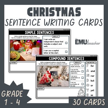 Christmas Sentence Writing Prompts Improve Sentence Structure & Punctuation