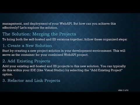 Combine Your WebAPI: Self-Hosted and IIS Options in One Solution
