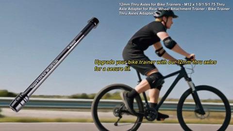 FUZIDDN M12 Thru Axle Adapter for Bike Trainers - 12mm Rear Wheel Axles Replacement for M12x1.0/1.5/1.75 Threads, Universal Bike Trainer Attachment Accessories（M12x1.5