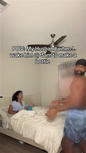 Mom brain never sleeps... dad brain needs rebooting #funny #shortvideo #shorts #marriage #newborn