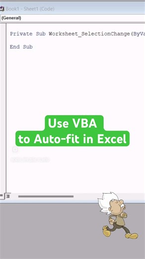 🚀 Trick to AutoFit in Excel using VBA ✅ #excel #exceltips #spreadsheet #autofit #trending