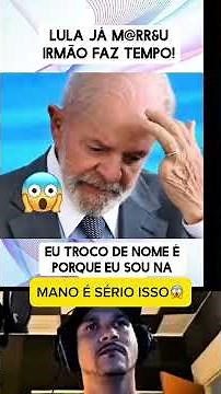 Dude, he swears Lula is a clone, and the real one is already dead 😱 #shots
