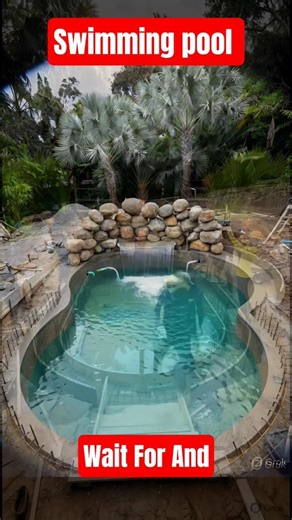 Amazing Swimming Pool with Waterfall | Relaxing Nature Pool #trending #shorts #viral #explore