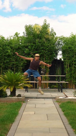 Fun Outdoor Dance Routine in a Garden Setting