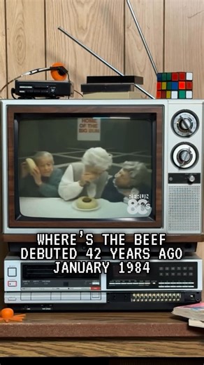 Rerun the 80s on Instagram: "The iconic Wendy’s commercial starring Clara Peller made its debut in January of 1984 📺🍔 One of my all-time favorite commercials! #80s #nostalgia #fastfood"