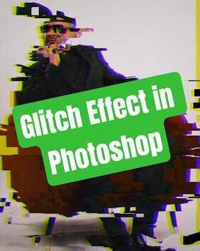 Create Quick Glitch Effect in Photoshop – 30 Sec Trick 🔥