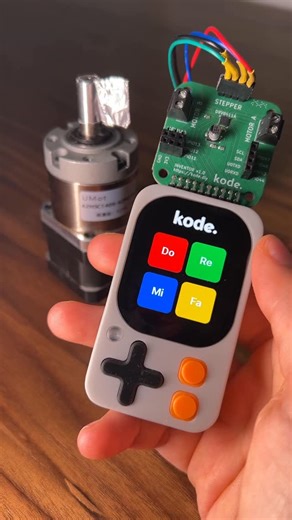 Kode. on Instagram: "Did you know stepper motors can actually play music? 🤖🎶 I’m using the Kode Dot to drive this NEMA motor. By precisely changing the frequencies and step speeds, the vibrations turn into specific musical notes. 🎹 ⏳ The campaign is ending very soon. 🔗 Get your Kode Dot at the Link in Bio."