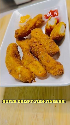 Crispy fish fingers frying 😍 Watch full recipe on my channel