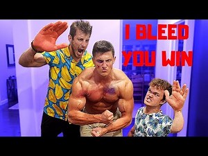 I BLEED You WIN - Dwarf VS Man Slapping Competition | Bodybuilder VS Painful Slap Contest