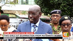 3.9K views · 231 reactions | KCSE examination begins: Over 900,000 students sit KCSE examinations. Examination administered at 11,000 centres. Students wrote Chemistry paper 1, English paper 1. Two girls sit examination from maternity ward #CitizenBriefs | Citizen TV Kenya | Facebook