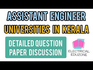 Assistant Engineer (Electrical) in Universities Detailed Question Paper Analysis |Electrical EduZone