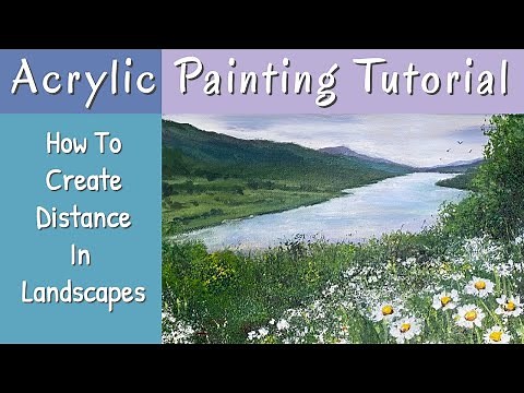 PART 1 How To Create Depth & Distance In Acrylic Landscape Painting