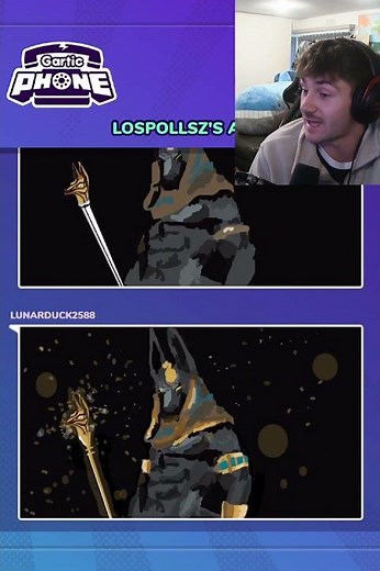 Drawing ANUBIS in Gartic phone #art #shorts #fyp #twitch #drawing