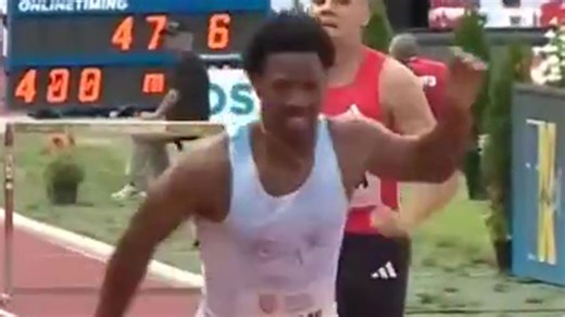 Hurdler suffers wardrobe malfunction as privates exposed - but he still wins