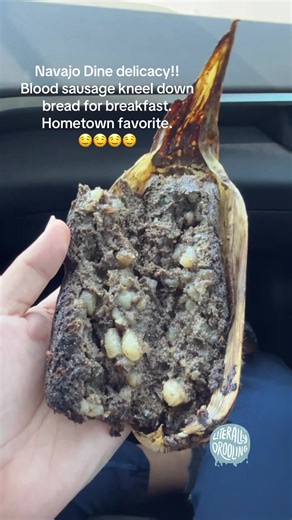 Navajo Blood Sausage and Kneel Down Bread Breakfast