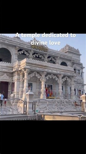 A temple dedicated to divine love #premmandir #mathura #radheyradhey #bhakti #temple