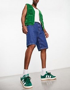 Carhartt WIP brandon extra loose fit denim shorts in blue stone wash  | ASOS