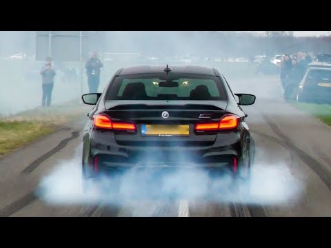750HP BMW M5 F90 Competition with Decat Exhaust - CRAZY Accelerations, Revs, Burnout!