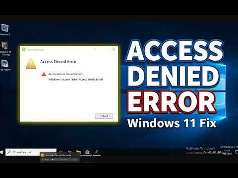 How to Fix Services msc Access Denied error on Windows 11