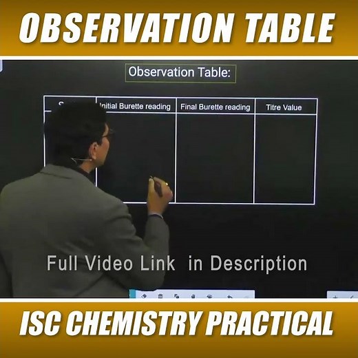 Observation Table | Titration | Chemistry Pandit
