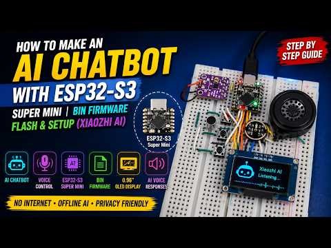 How to Make an AI Chatbot Robot with ESP32-S3 Super Mini | BIN Firmware Flash & Setup (Xiaozhi AI)