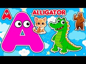 📌A to Z Alligator Song 🐊 | Fun ABC Phonics & Animal Song for Kids