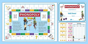The 'oa' Sound Family: Phonics Phonopoly Board Game